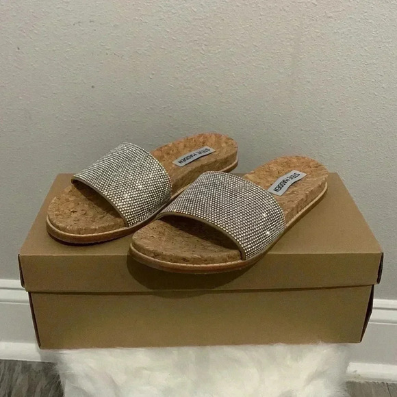 Steve Madden Diya Rhinestones Sparkly Sandals - Picture 3 of 6